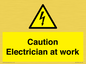 WE10704: Caution Electrician at work