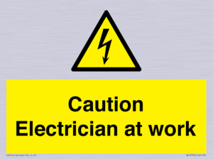 WE10704: Caution Electrician at work