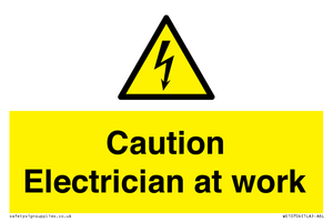 WE10704: Caution Electrician at work