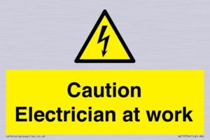 WE10704: Caution Electrician at work
