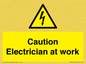 WE10704: Caution Electrician at work