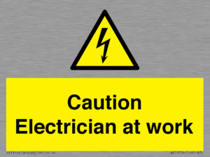 WE10704: Caution Electrician at work