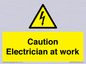 WE10704: Caution Electrician at work