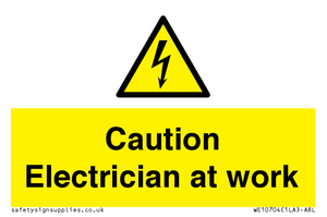 WE10704: Caution Electrician at work