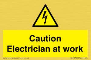 WE10704: Caution Electrician at work