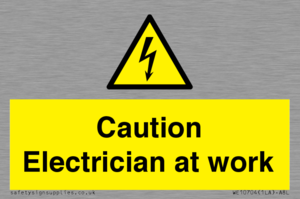 WE10704: Caution Electrician at work