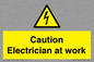 WE10704: Caution Electrician at work