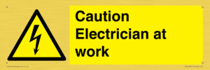WE10704: Caution Electrician at work