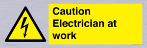 WE10704: Caution Electrician at work