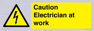 WE10704: Caution Electrician at work