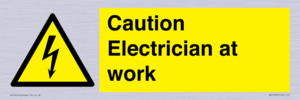 WE10704: Caution Electrician at work
