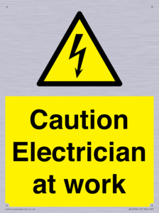 WE10704: Caution Electrician at work