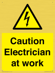 WE10704: Caution Electrician at work