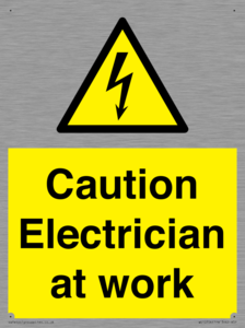 WE10704: Caution Electrician at work