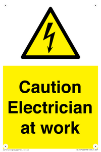 WE10704: Caution Electrician at work