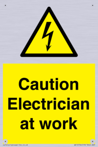 WE10704: Caution Electrician at work