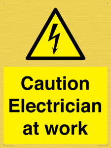 WE10704: Caution Electrician at work