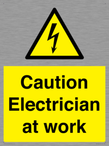 WE10704: Caution Electrician at work