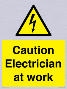 WE10704: Caution Electrician at work