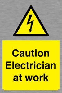 WE10704: Caution Electrician at work