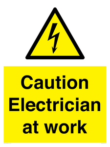 WE10704: Caution Electrician at work