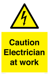 WE10704: Caution Electrician at work