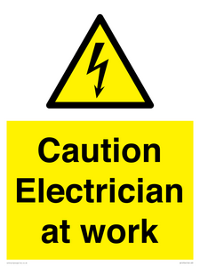 WE10704: Caution Electrician at work
