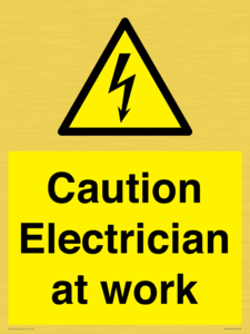 WE10704: Caution Electrician at work