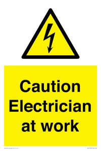 WE10704: Caution Electrician at work