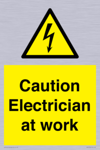 WE10704: Caution Electrician at work