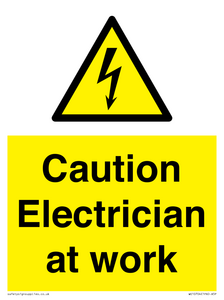 WE10704: Caution Electrician at work