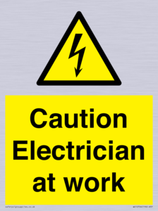 WE10704: Caution Electrician at work