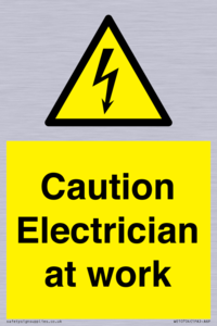 WE10704: Caution Electrician at work