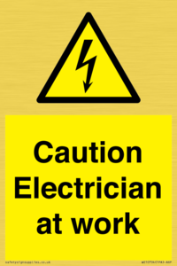WE10704: Caution Electrician at work