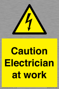 WE10704: Caution Electrician at work
