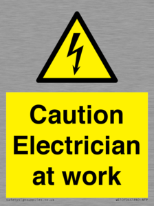 WE10704: Caution Electrician at work