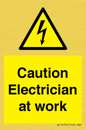 WE10704: Caution Electrician at work