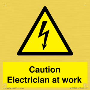 WE10704: Caution Electrician at work