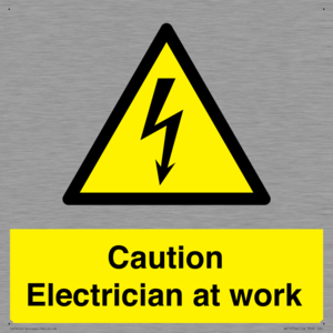 WE10704: Caution Electrician at work