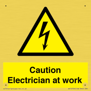 WE10704: Caution Electrician at work