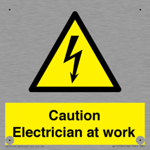 WE10704: Caution Electrician at work