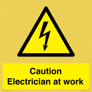 WE10704: Caution Electrician at work