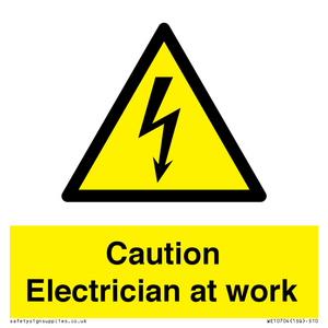 WE10704: Caution Electrician at work