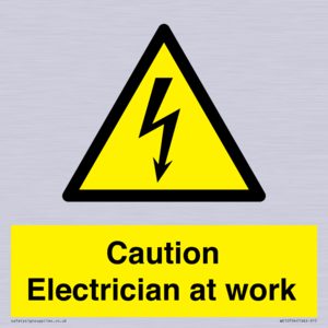 WE10704: Caution Electrician at work