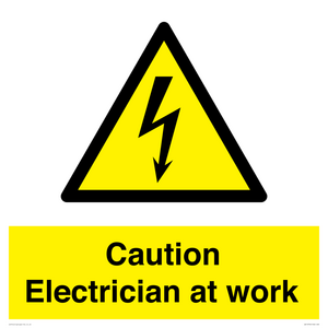WE10704: Caution Electrician at work