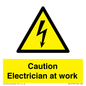 WE10704: Caution Electrician at work