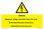 WE10982: Warning Dangerous Voltage under this cover