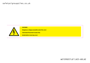 WE10982: Warning Dangerous Voltage under this cover