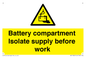 WE11822: Battery compartment Isolate supply before work