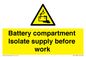 WE11822: Battery compartment Isolate supply before work